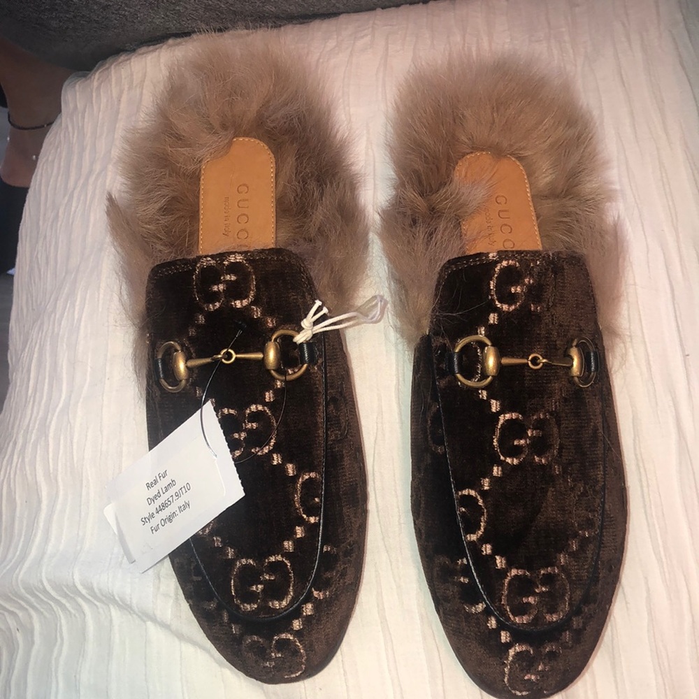 Gucci Fur Mules